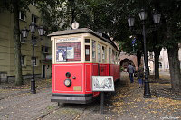 Слупск (Słupsk) Памятник старинному трамваю