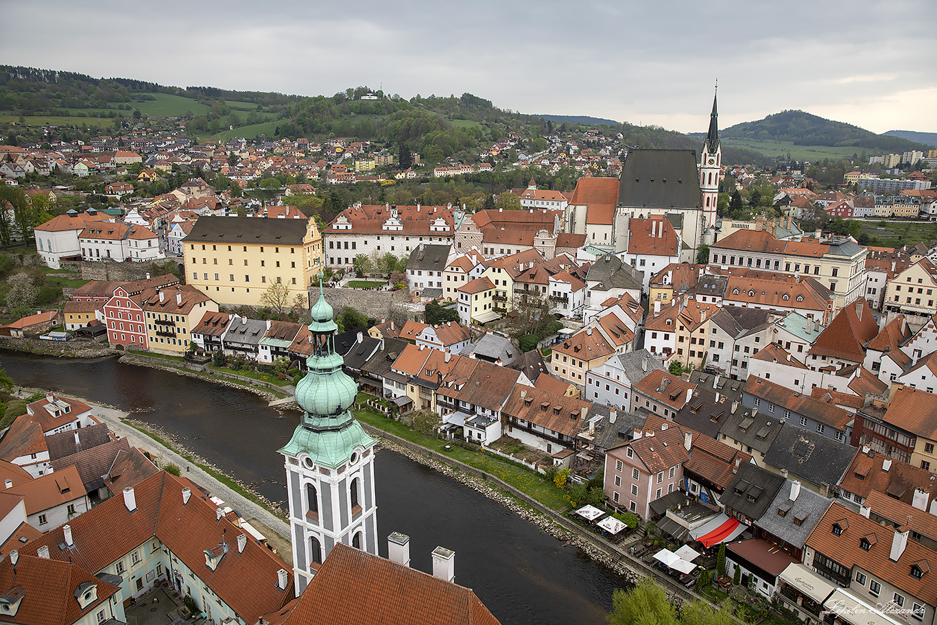 Башня замка Чески Крумлов (Zámecká věž Český Krumlov)